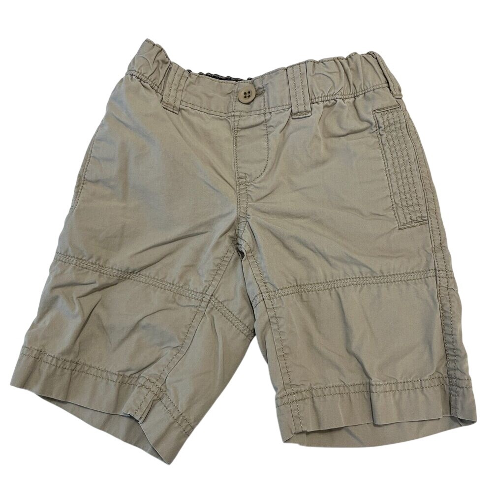 Lands End Shorts Toddler Boys 2T Beige‎ Stretch Waist Bermuda Dock Camping Trail